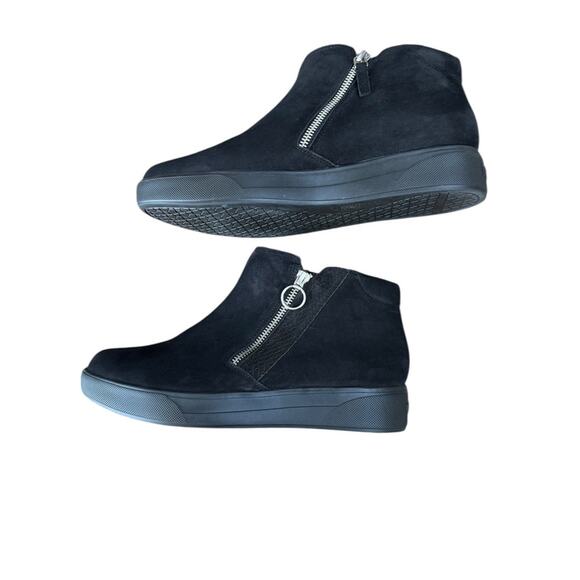 Munro Viera Mid Sneaker in Black Suede and Snake Combo – Sz 9W - Picture 5 of 9